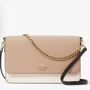 Kate Spade Madison Flap Convertible Crossbody in Toasted Hazelnut Multi